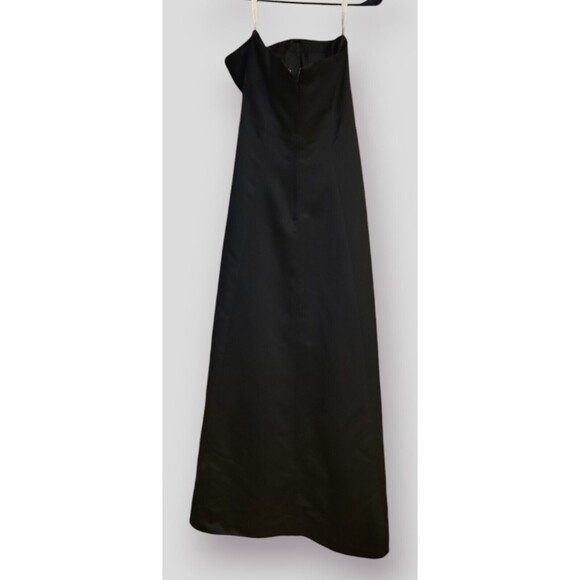 Forever Yours Formal Long Dress Prom Size 4 Black With Pink Strapless - Picture 3 of 9